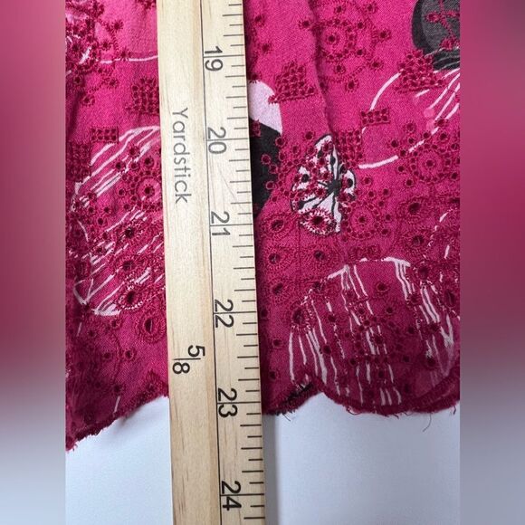 Mantaray Faithful & True Bohemian Embroidered Pink Lined Skirt Size 14 - Picture 12 of 15